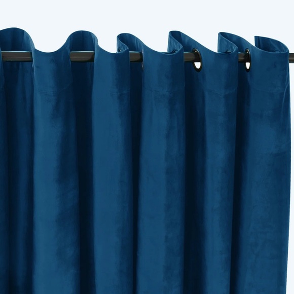 Blue Velvet Curtains - Picture 3 of 4